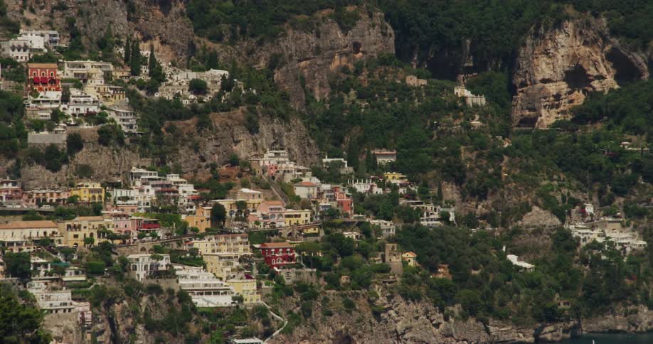 Aerial shot of a rustic village