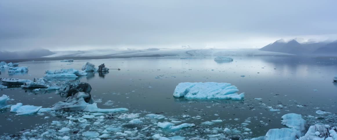 Snow and ice in the arctic