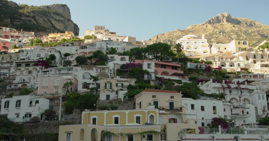 Hillside homes in a neighborhood