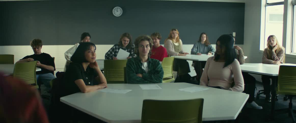 A group of students in a classroom