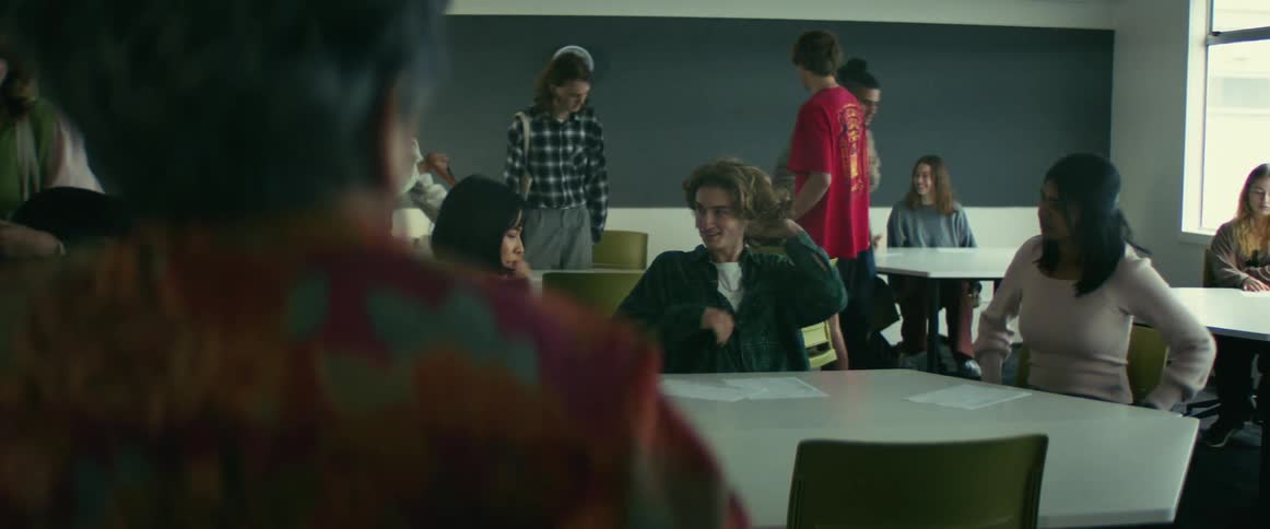 Students walk into the class and sit
