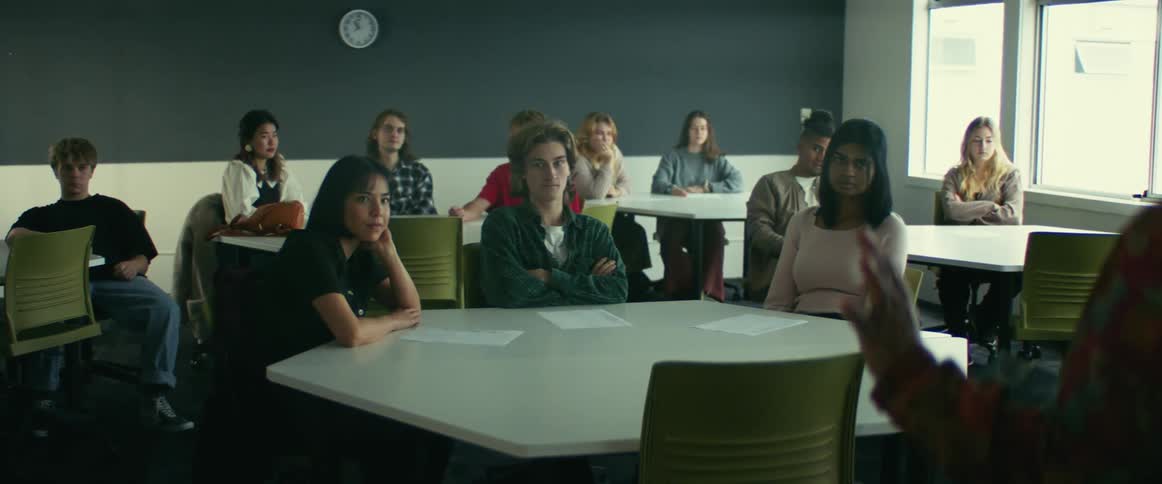 Students listen in the classroom