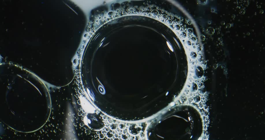 The liquid has a large bubble
