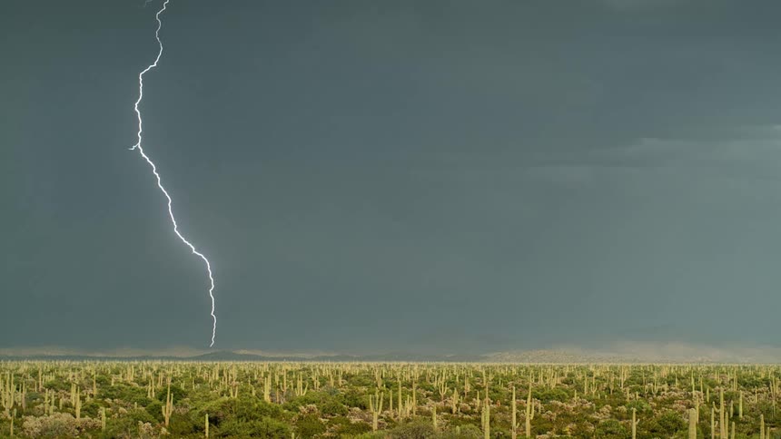 Dark clouds with thunder and lightning in the sky