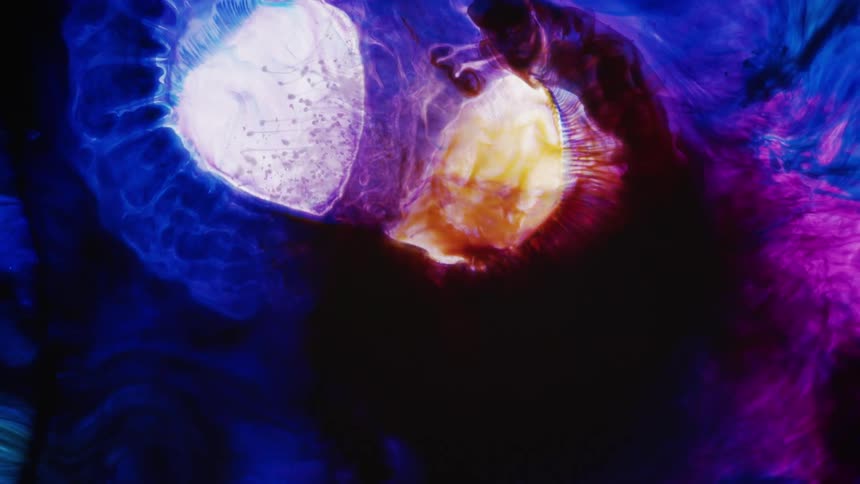 Flowing blue and purple liquid