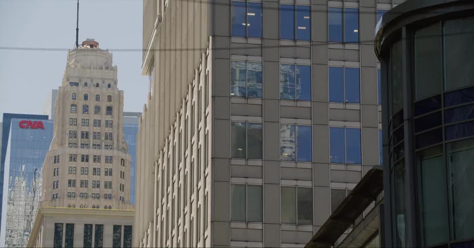 The building windows are reflective