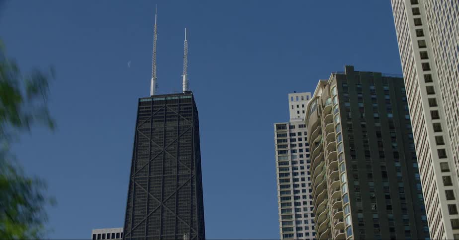 High rise apartment buildings and offices in a city