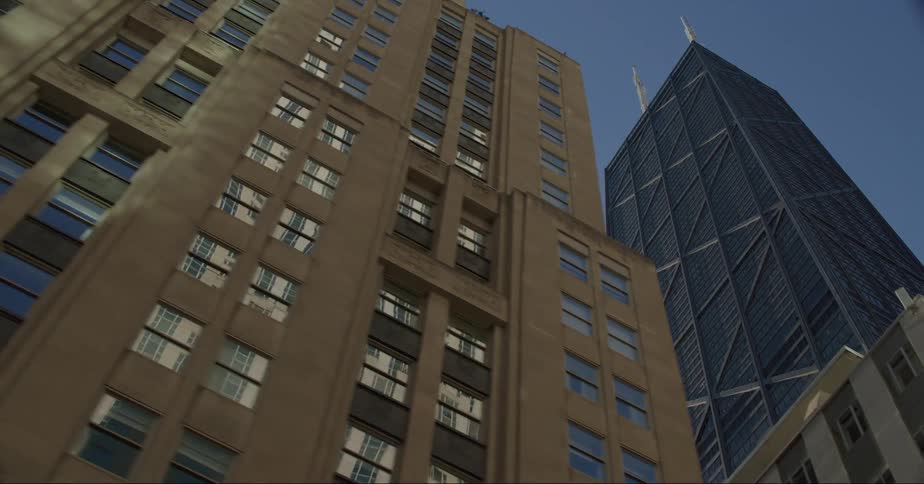 High rise office buildings in a city