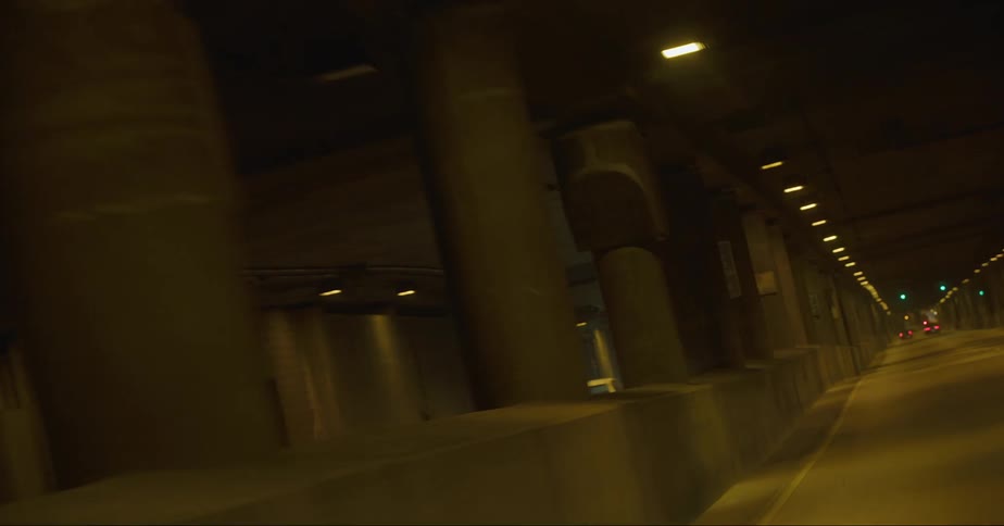 Cars driving through a tunnel