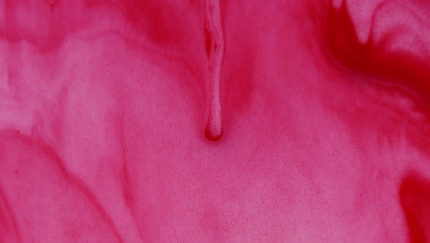 The pink paint slowly drips