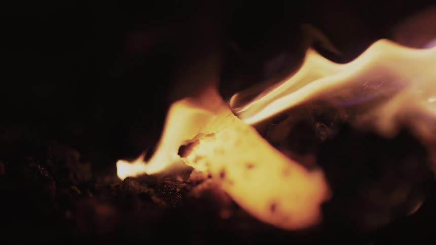 A iron in a fire