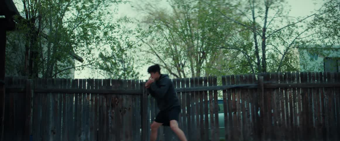 A person practicing shadow boxing
