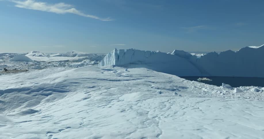 Icebergs in the ocean