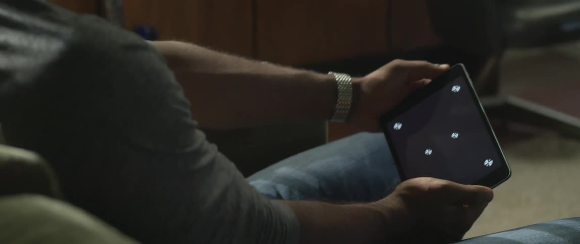 A person using a tablet
