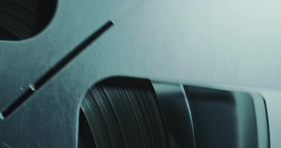 Tape spool spins faster and faster