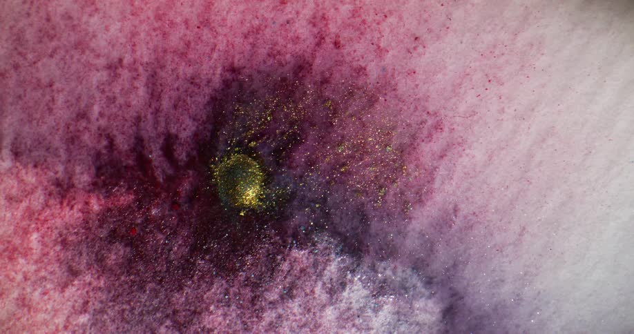 A view of glitter flowing