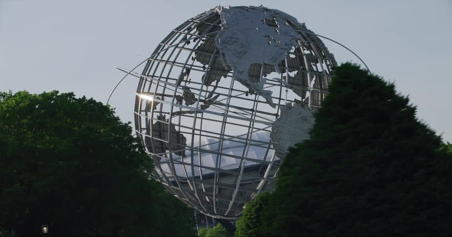 A monument is displayed in a public park