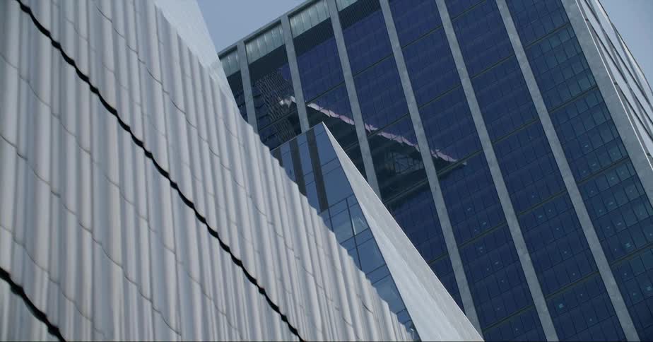 The windows are reflective