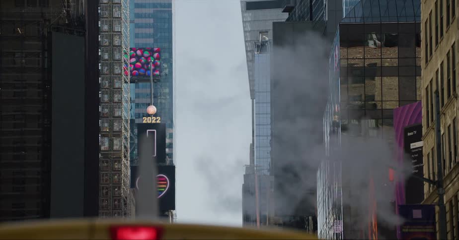 Moving in traffic towards times square