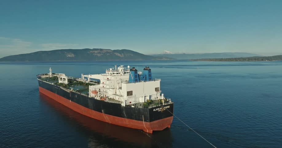 A large shipping vessel in the ocean