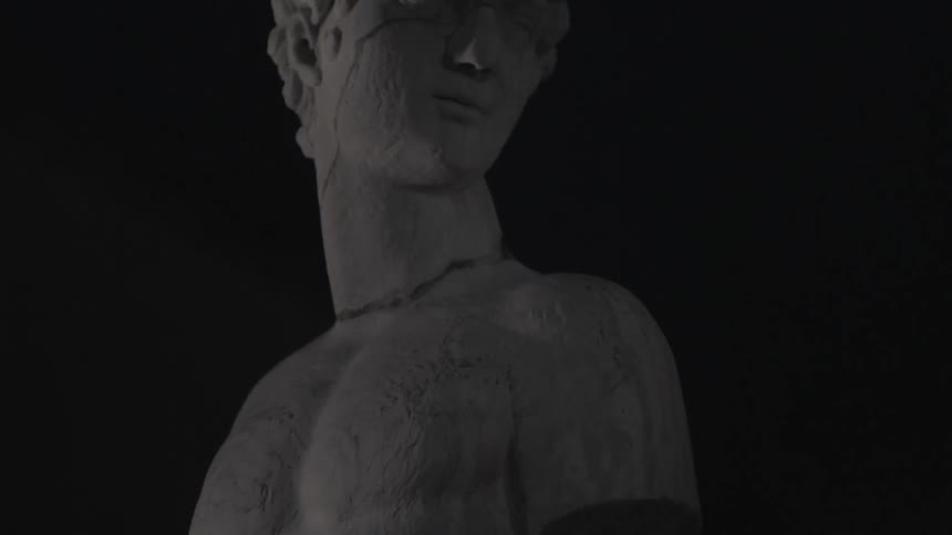 A broken greek statue