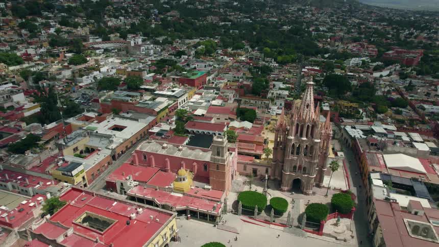 The church is at the center of the city