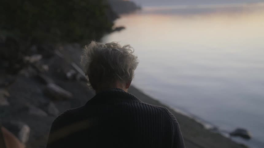 A man walking outdoors