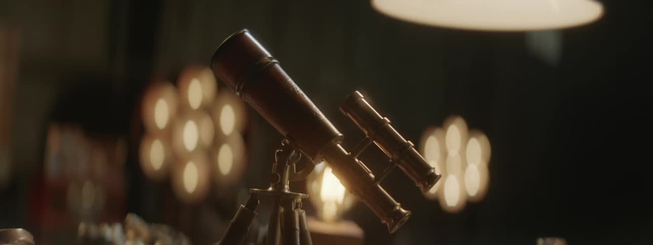 The telescope is pointed up