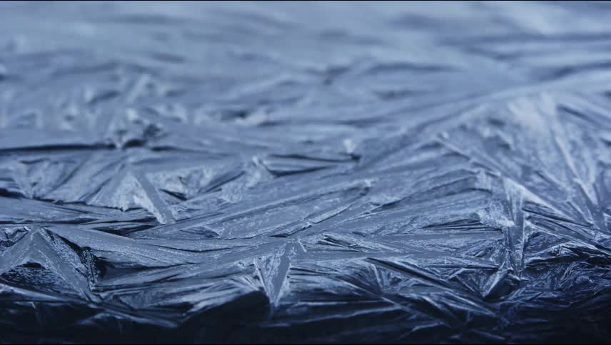 Ice thickens on surface the top frosting