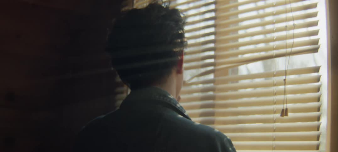 A man looking out of a window