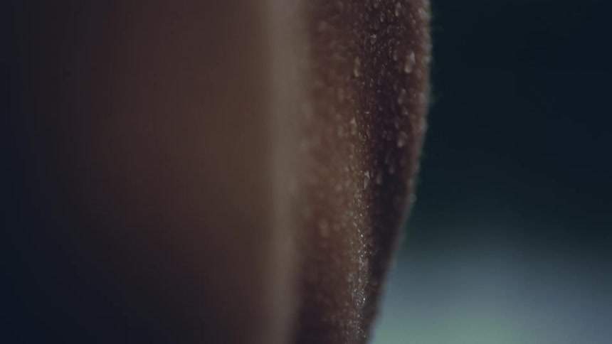 Water beading on skin and rolling down