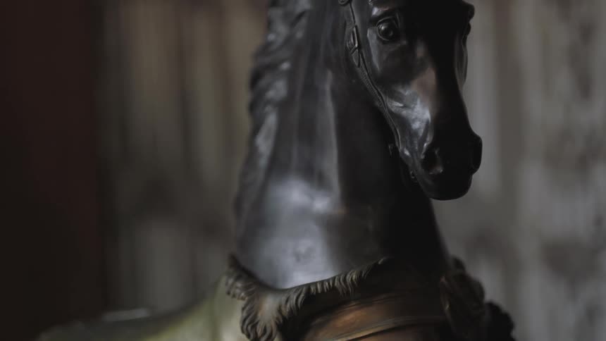 Metal horse statue