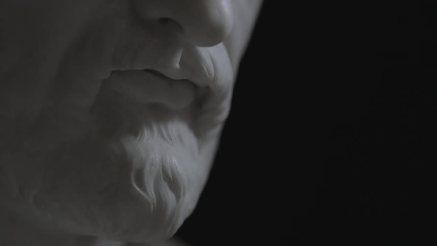 Intricate detail of a stone statue
