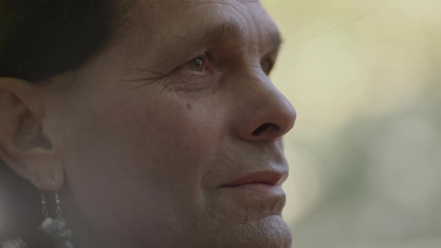 Close-up of a tribal man in the wilderness