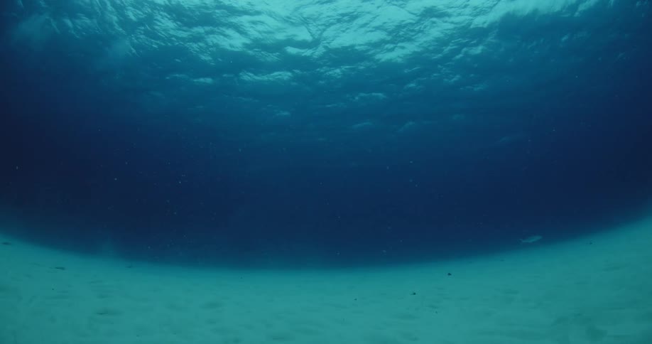 Blue water flowing in the ocean