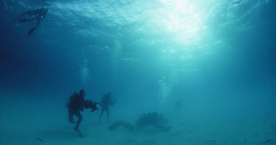 Scuba divers exploring the ocean