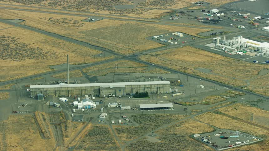 Various buildings located within the Hanford Nuclear Site in Eastern Washington