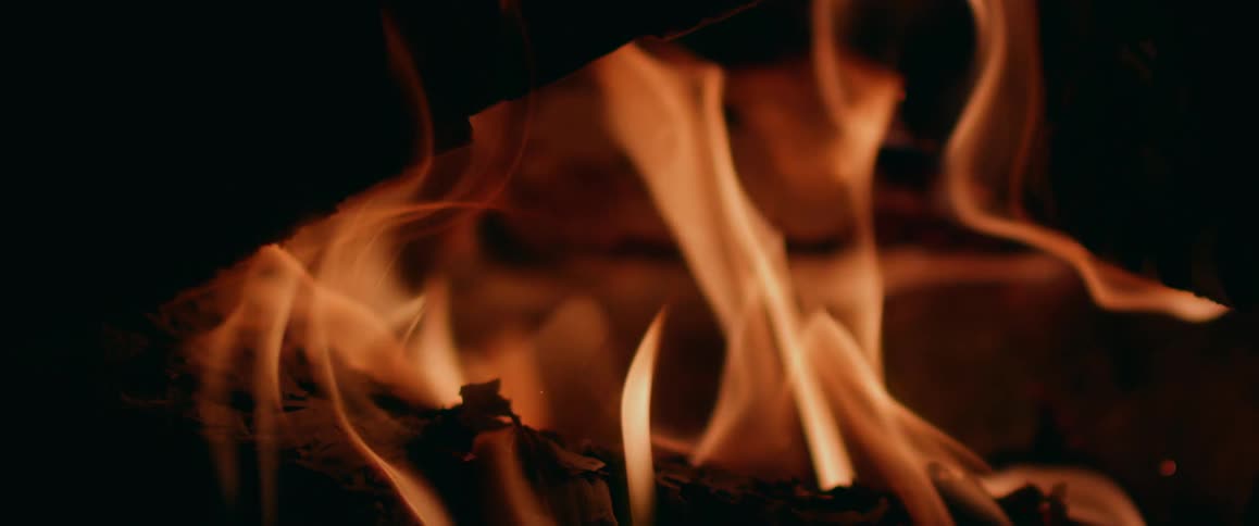 Burning orange flames
