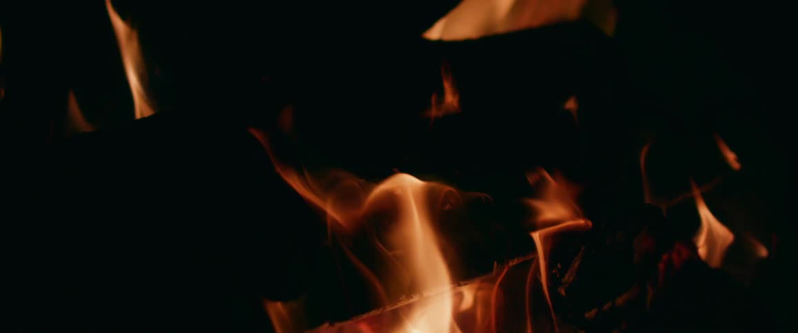 Close up of flames burning in a fire