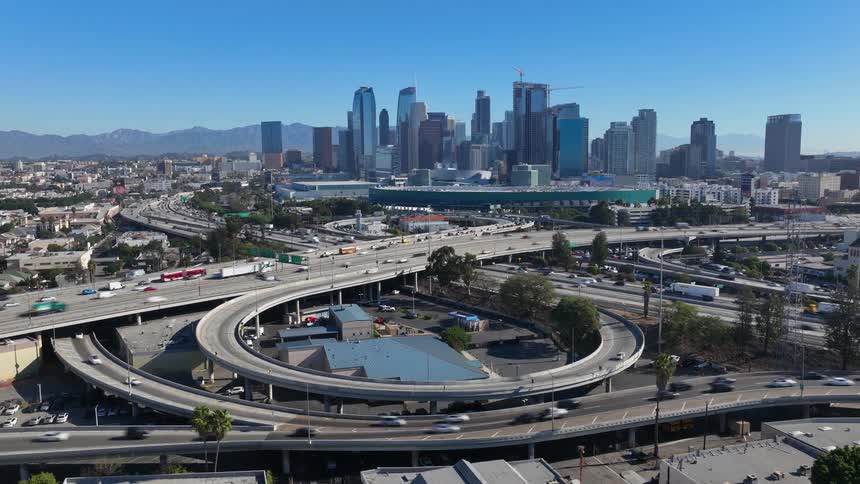 Hyperlapse - CA 10 Off-Ramp w/ DTLA in background