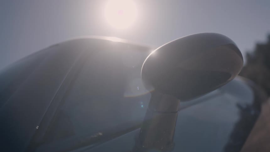 Side view mirror on a car