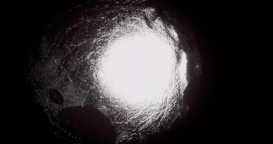 The light is reflecting on the liquid