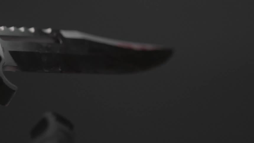 A dagger with blood on the tip