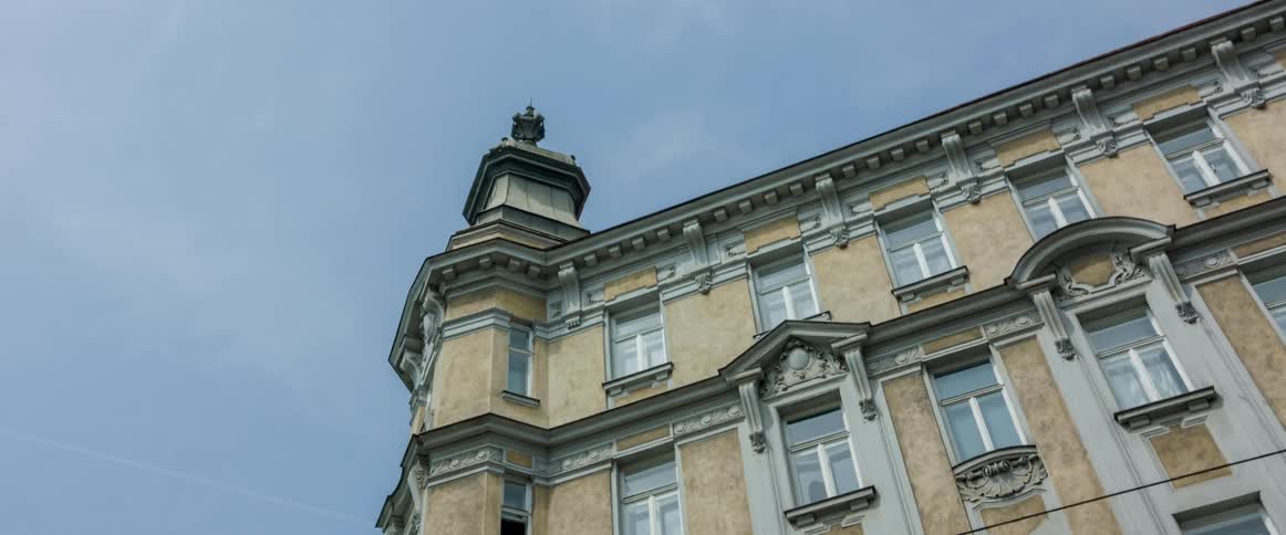 The building has many windows