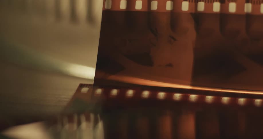 Close up of photographic film