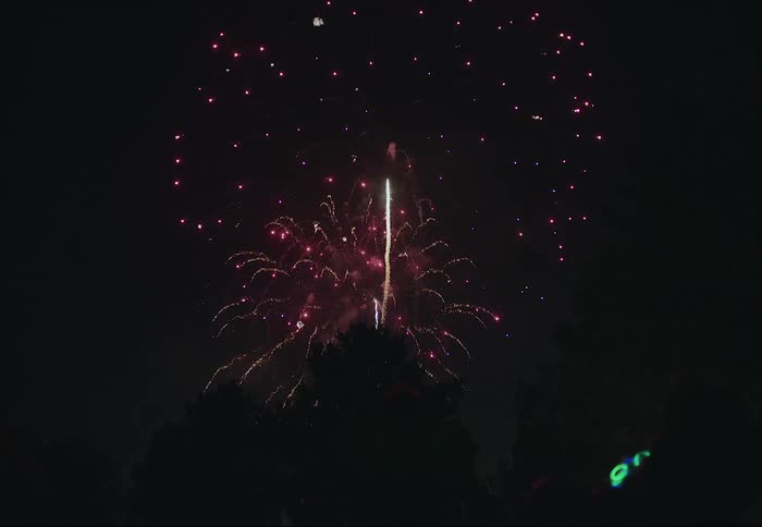 Fireworks are being set off