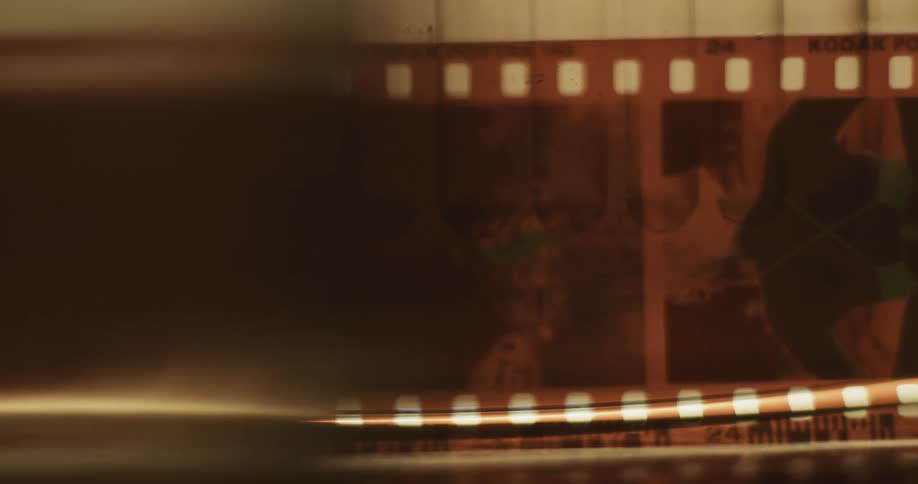 Film negatives show womans back