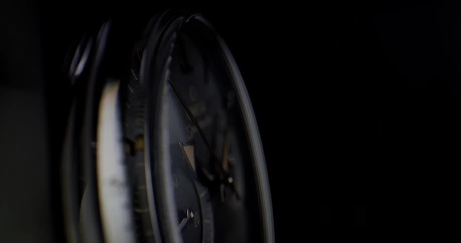 The second hand ticks on a wristwatch