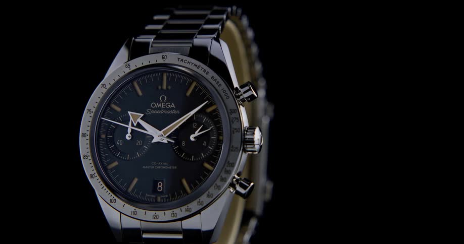 A wrist watch is on display and showing the time