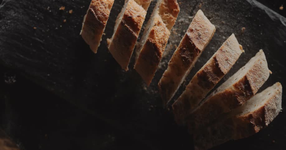 Close up of a loaf of white sliced bread